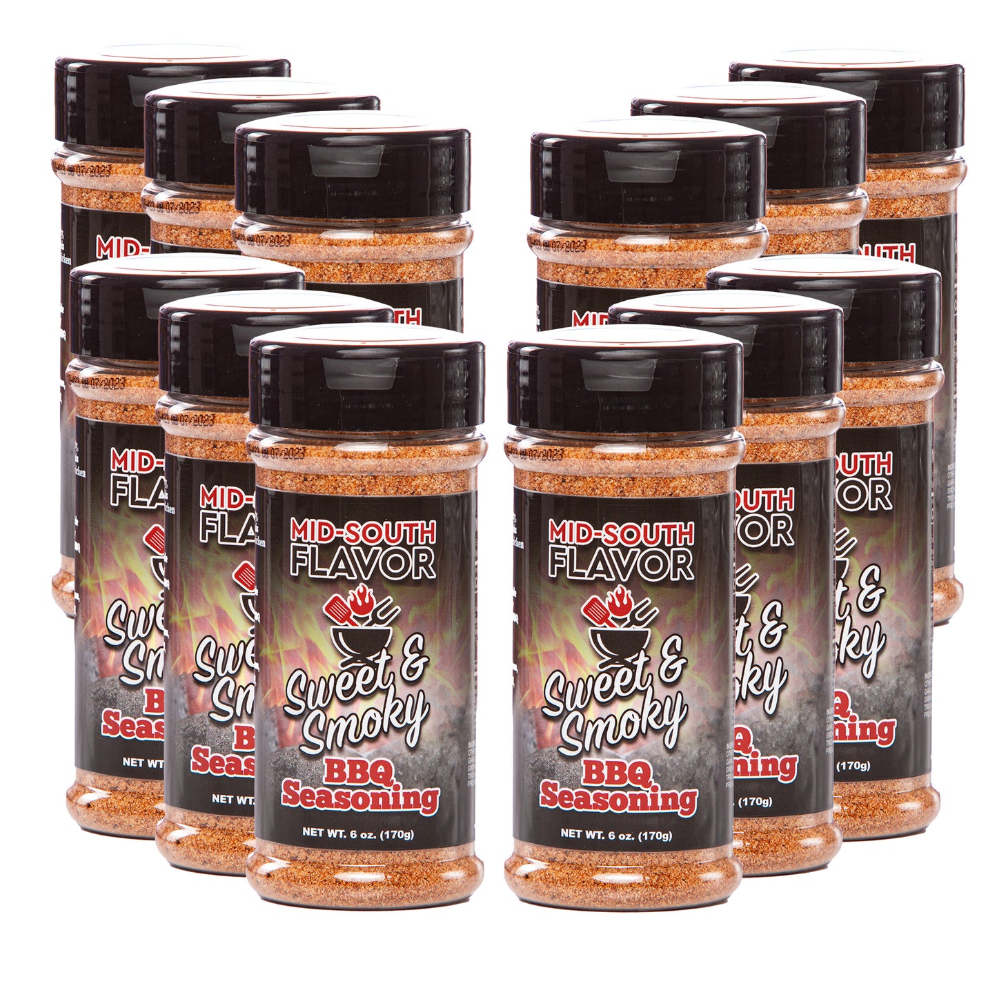 MID-SOUTH FLAVOR Sweet and Smoky BBQ Seasoning, 6 oz Bottle of BBQ Rub for Use Indoor and Outdoor Grilling