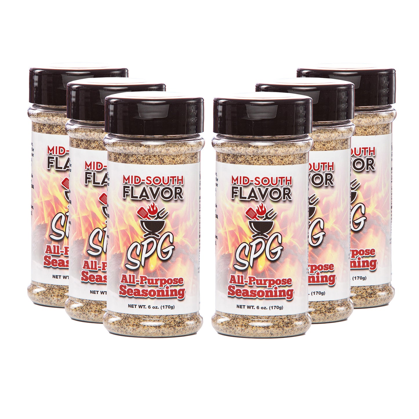 MID-SOUTH FLAVOR SPG All-Purpose Seasoning, 6 oz Bottle of Seasoning for Use Indoor and Outdoor Grilling